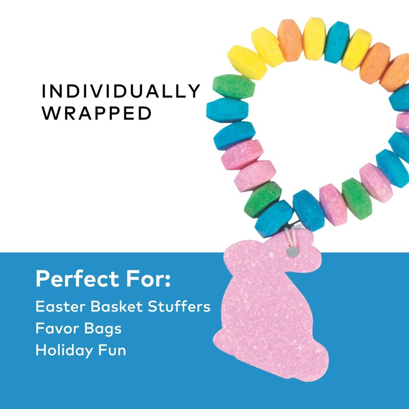 Fun Express Easter Candy Stretchable Bunny Bracelets - Great for