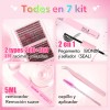 Kit De Extensiones Pestañas D Negro 1.6cm 320p Pink Diy