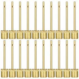 20 Pack Heavy Duty No Break Air Pump Needles, Ball Pumps Needle, Gold Pump Inflating Needles Compatibles with Hand and Electric Pumps for Sports Balls