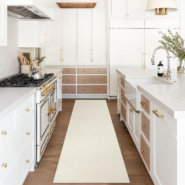 LEEVAN Hallway Runner Rug 10 ft, Cotton Woven Washable Runner