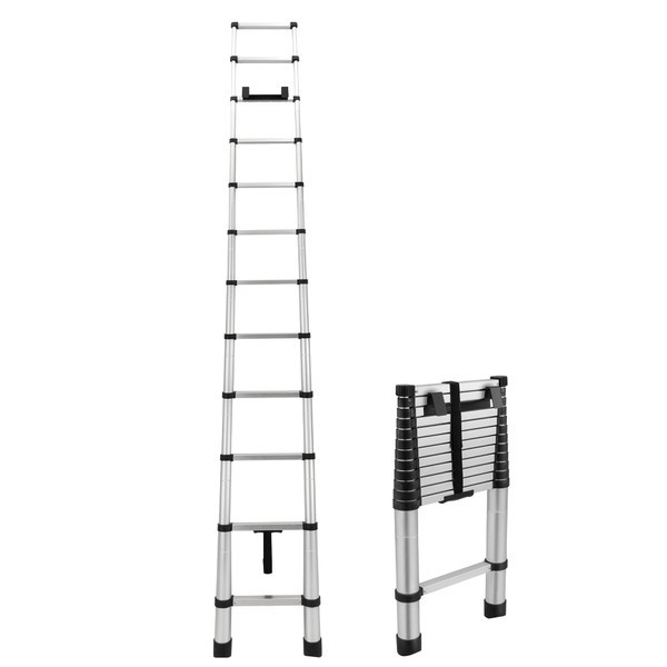 RecPro RV Telescoping Ladder 12.5ft Compatible with Lippert On-The-Go Prepped Units