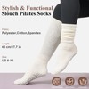 Horuru Grip Pilates Socks for Women, Yoga Slouch Socks with