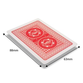 Poker Night Pro Professional Waterproof Playing Cards Plastic 100% | Texas Holdem Poker Cards (Red Backs) | 54pcs Including 2 Jokers | Jumbo Index | Super Casino Quality