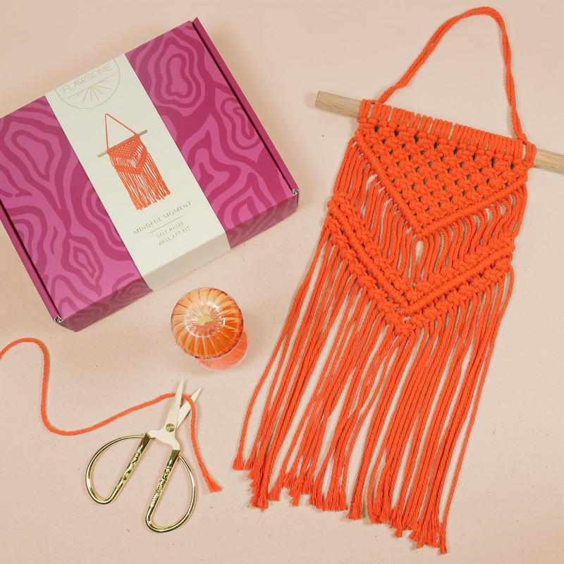 Portico Designs Ltd Flawsome Macrame Wall Art Hanging Craft Kit