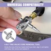 4-Way Valve Stem Core Removal Tool, Tire Valve Core Removal
