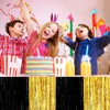 4P Metallic Foil Fringe Tinsel Table Skirts for Rectangle Tables
