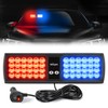 Nilight Red Blue 48LED Visor Strobe Lights Interior Windshield Emergency