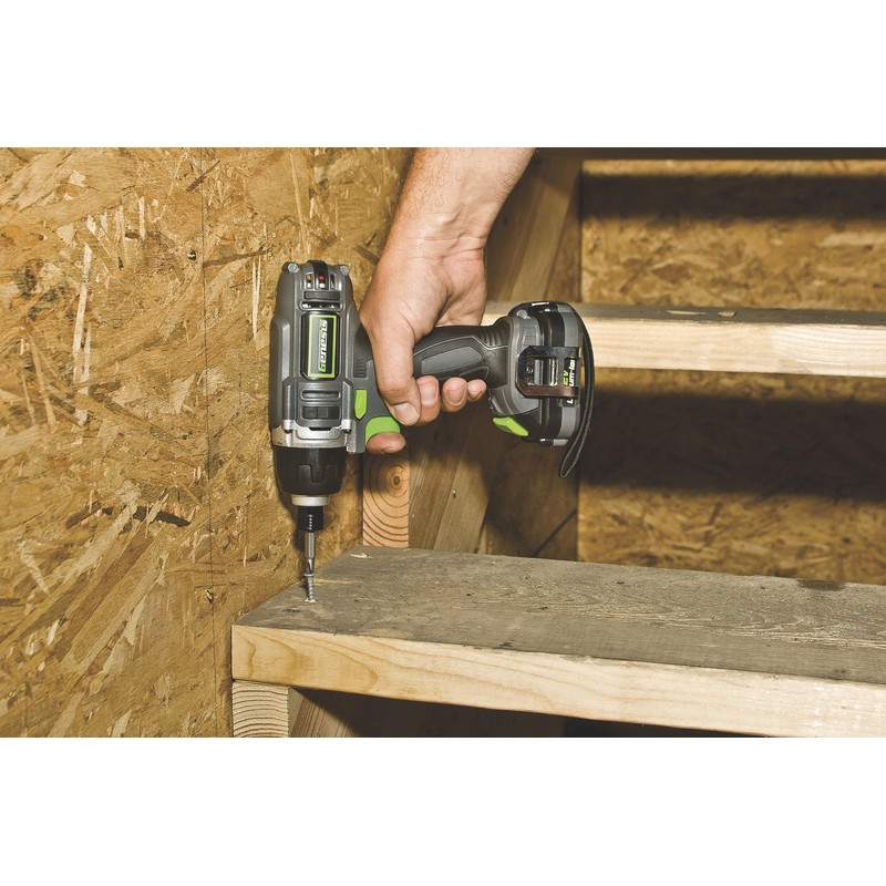 Genesis GLID12B 12-Volt Cordless Li-Ion Impact Driver, gray