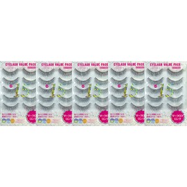 Eyelash Value Pack Cases-White-Rubber, Set of 5 Cross Long VP – 155 