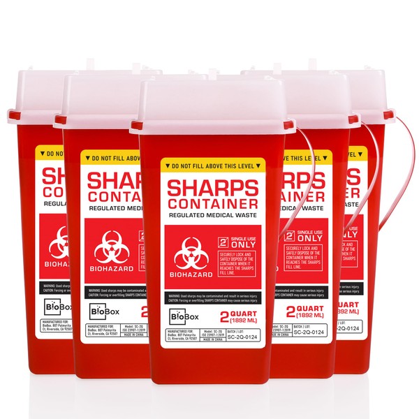 BioBox Sharps Container Small - Sharps Containers for Home Use