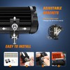 Nilight 22 Inch Side Shooter LED Light Bar Quadruple Row