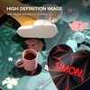 1 x Heart Coaster - Name Simon Gamer Black Red