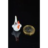 White Hen Brütend – Glass Miniature Figurine Figure Glucke "Brüt