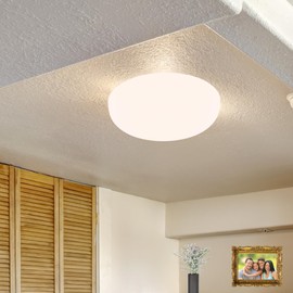 ONEGlobal MASLED 2400lm 24W Flush LED Ceiling Light | 4000K Natural Daylight, 18cm, 150W Equivallent | Ideal for Bedroom, Living Room, Bathroom, Kitchen, Garage, Loft, Office, Shop etc.