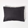 HOMESCAPES Black Pure Egyptian Cotton King Size Oxford Pillowcase 330