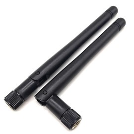 2 Pcs WiFi Antenna, RP-SMA WiFi Aerial, 2.4GHz 5GHz 5.8GHz 3dBi MIMO RP-SMA Male Antenna for USB Adapter Video Surveillance Monitor(Black)