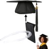 Graduation Cap Headband with Hook and Loop Felt, Clear