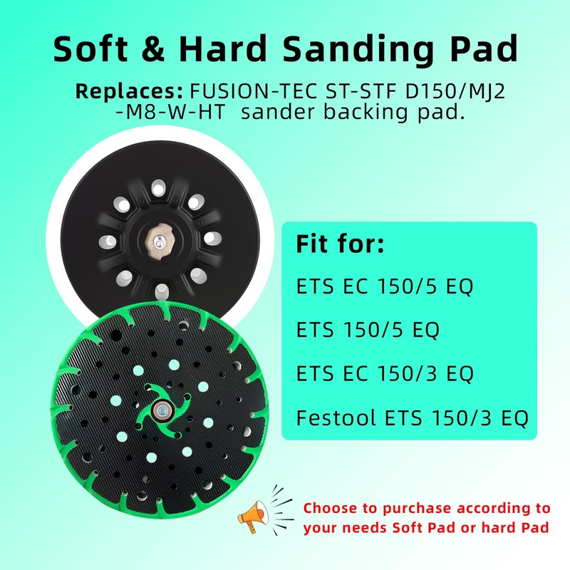 202458 New Upgraded Soft Sanding Pad, for Festool ETS 150/3