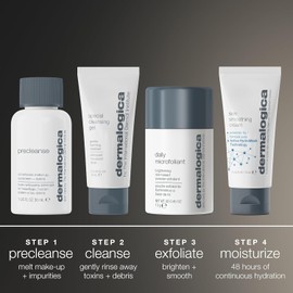 Dermalogica Discover Healthy Skin Kit, Polishes, Cleanses, Moisturisers, Precleanse 30ml, Special Cleansing Gel 15ml, Daily Microfoliant 13g, Skin Smoothing Cream 15ml , for All Skin Types