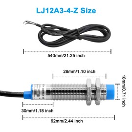 LJ12A3-4-Z BX Proximity Sensor RUIZHI Pack of 5 LJ12A3-4-Z Switch Sensor/Switch Inductive Metal Inductive NPN Normally Open 3-Core DC 6-36V Compatible with Arduino