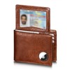 Jowlroel AirTag Wallet Mens - Genuine Leather Bifold RFID Blocking