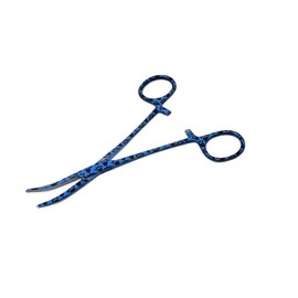 Dog/Cat Pet Ear Hair Puller 5.5" Hemostat Forceps Serrated Curved Jaws Ear Care Forceps, Made of Stainless Steel-Helps In Cleaning Ear Nose Face Paws Hair-Multipurpose Works on All Kind of Hair, BLUE