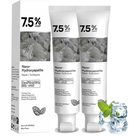 2PCS Hydroxyapatite Toothpaste, Deep Cleansing Toothpaste, Advanced Enamel Protection, Gentle and Effective Formula, Fresh Mint Flavor, for Sensitive Teeth (120g)