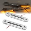 HIYOYO - Soportes de señales de giro LED cromadas para