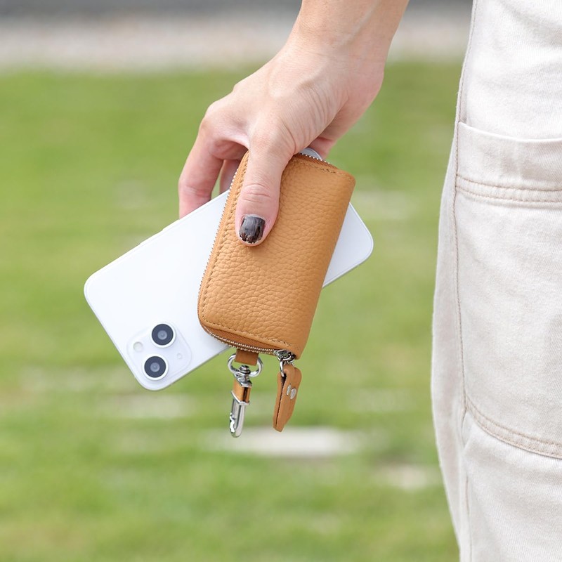 Big Brave Smart Key Case, 2 Key Storage, Double Zipper,