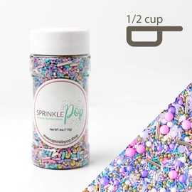 Unicorn Sprinkles Mix | Pastel | Pink Purple and Blue | Silver | Gold | White Unicorn Ladies Sprinkles, 4OZ