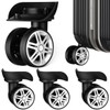 Kisangel Replacement Trolley Case Wheels 4.33 Inch Diameter Universal Suitcase