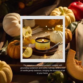 Toasty Pumpkin Brulee - Sweet Pumpkin & Vanilla with Earthy Nutmeg & Cardamom - Perfect Cozy for Fall - Pure Beeswax Candles - 30+ Hours Long Burning - Non-Toxic for Autumn Home Decor - 5 OZ