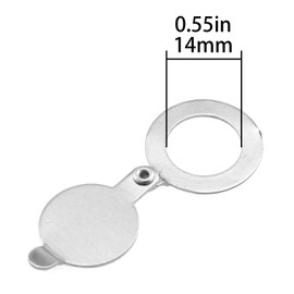 MEETOOT Silver Brass Peephole Cover Privacy Cover Home Security Peephole Protector Inner Ring Peephole for 9/16 Inch Door Peephole