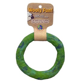 One Pet Planet Wool Dog Toy, 5-Inch, Green