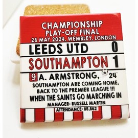 Southampton promotion gift, Southampton 2024 Championship winners play-off final, Southampton promoted, Wembley Southampton Marble coaster