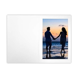 LUXPaper Portrait Photo Holders | 4" x 6" | White Linen | 100lb. Cover | 100 Qty