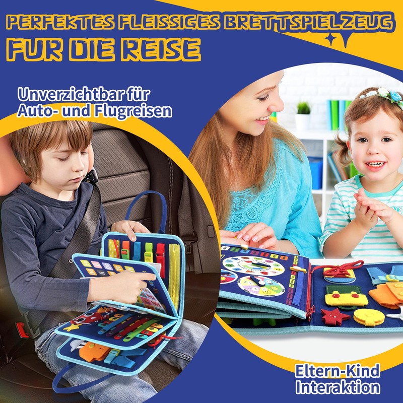 TINIFO Busy Board Montessori Toy from 1 2 3 4