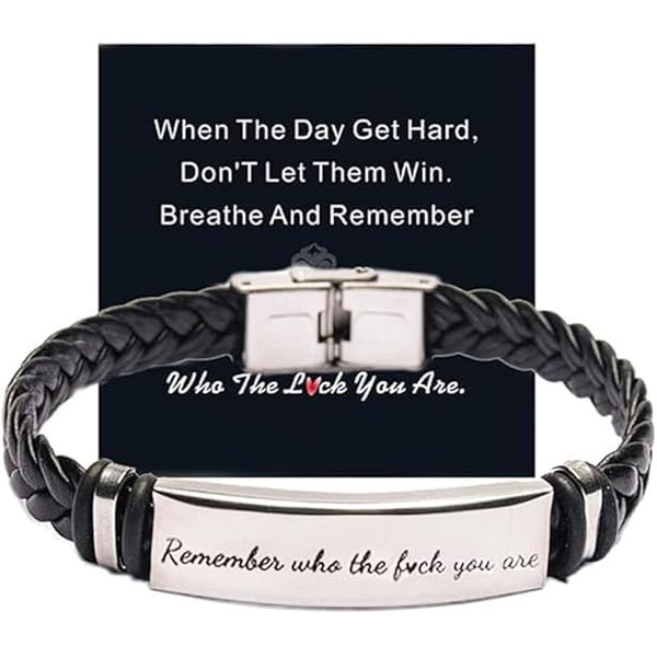 IQPDYV Remember Who The F You Are Motivationa Bracelet Dont