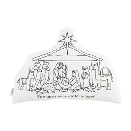 Mud Pie Kids Nativity Doodle Pillow