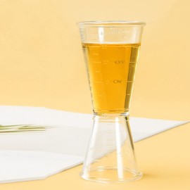 Cocktail Jigger 5pcs Double Clear Jigger Japanese Style Measuring Oz Cup Shot Glass Measure Cup 20-40ml for Measurement Bar Party Kitchen Tool Measuring Jigger