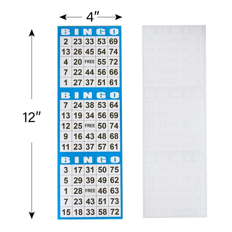 SEETOOOGAMES Bingo Paper Game Cards - 3 Card -100 Books