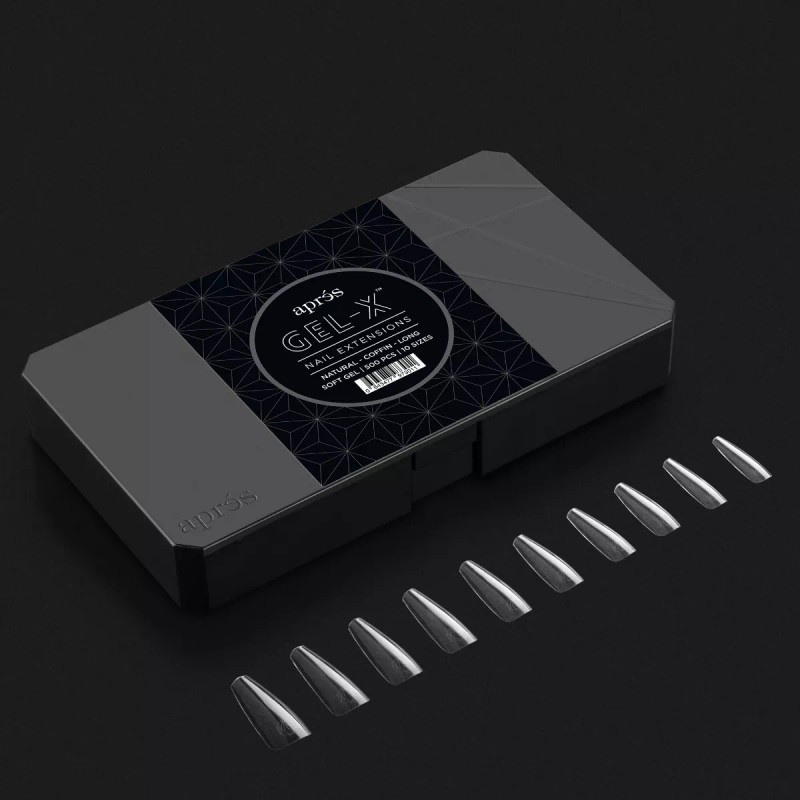 Aprés Caja Uña Postiza Tips Aprés Coffin Natural Larga 500