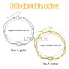 Pulseras Ajustables de Pareja Nudo de Amor Acero Inoxidable Oro