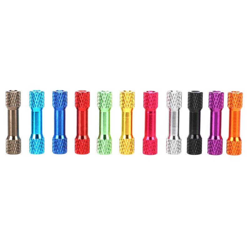 11 Colors M3x25mm Knurled Aluminum Standoff Column Spacer Pillar for