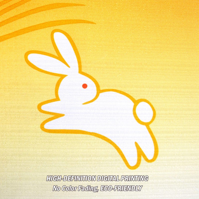 LIGICKY Japanese Doorway Curtain Noren Cute Rabbit Under Moon Home