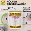 Zipliner Tasse Geschenk Lustiger Spruch Geschenkidee für Zipliner Achtung Hochleistungs