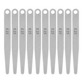 QUARKZMAN Feeler Gauge 0.15 mm Thickness Gauge 65MN Steel Metric Gap Measuring Tool Single Blade Pack of 10