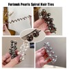 Pearl Spiral Braided Telephone Scrunchies Hair Ties Stretchy Ponytail Holders