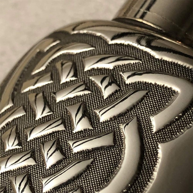English Pewter Company 3oz Celtic Design Slimline Top Pocket Liquor
