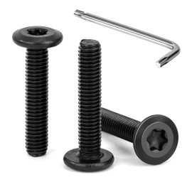 Tunejoy Trox Flat Head Screws M5 x 25 mm Black Flat Head Screws Stainless Steel A2 V2A Furniture Screws Hexagon Socket Full Thread with T25 Allen Key Pack of 30